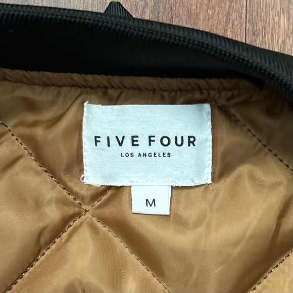 Five Four Men’s Black Bomber Jacket with Quilted Lining, Size Medium - Picture 12 of 13